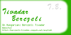 tivadar berczeli business card